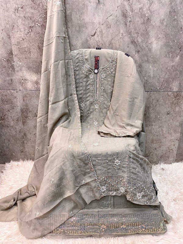 HOOR TEX H 369 C GEORGETTE PAKISTANI SALWAR SUITS