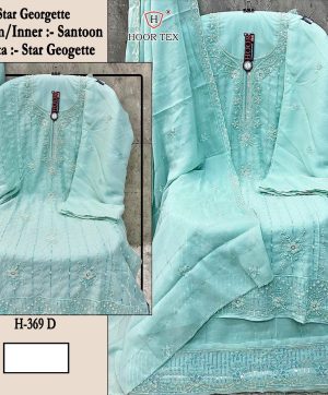 HOOR TEX H 369 D GEORGETTE PAKISTANI SALWAR SUITS