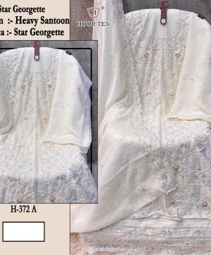 HOOR TEX H 372 A GEORGETTE PAKISTANI SUITS IN INDIA