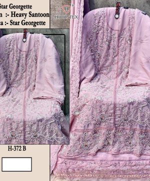 HOOR TEX H 372 B GEORGETTE PAKISTANI SUITS IN INDIA