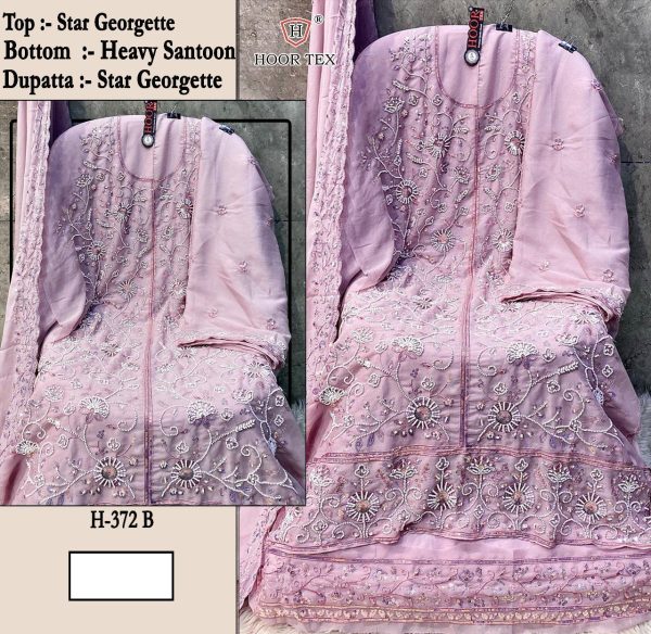 HOOR TEX H 372 B GEORGETTE PAKISTANI SUITS IN INDIA
