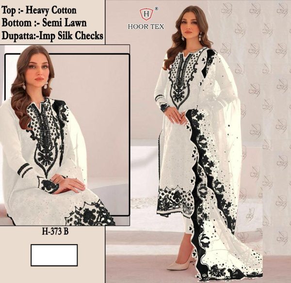 HOOR TEX H 373 B COTTON PAKISTANI SALWAR SUITS