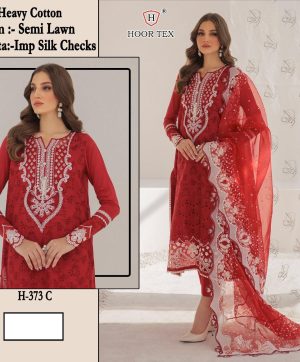 HOOR TEX H 373 C COTTON PAKISTANI SALWAR SUITS