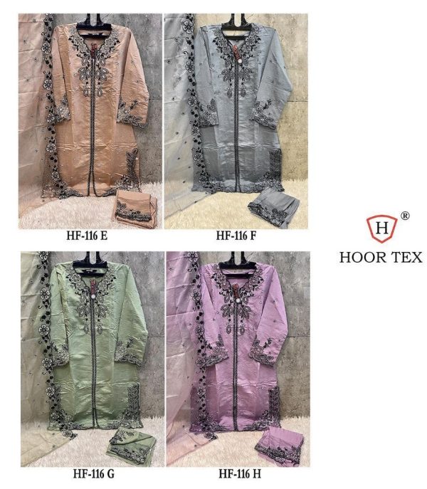 HOOR TEX HF 116 E F G H READYMADE PAKISTANI SUITS