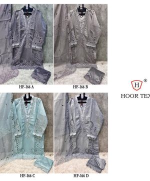 HOOR TEX HF 166 A B C D READYMADE SALWAR SUITS