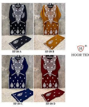 HOOR TEX HF 184 A B C D READYMADE PAKISTANI SUITS