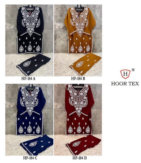 HOOR TEX HF 184 A B C D READYMADE PAKISTANI SUITS