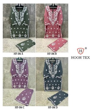 HOOR TEX HF 186 A B C D READYMADE PAKISTANI SUITS