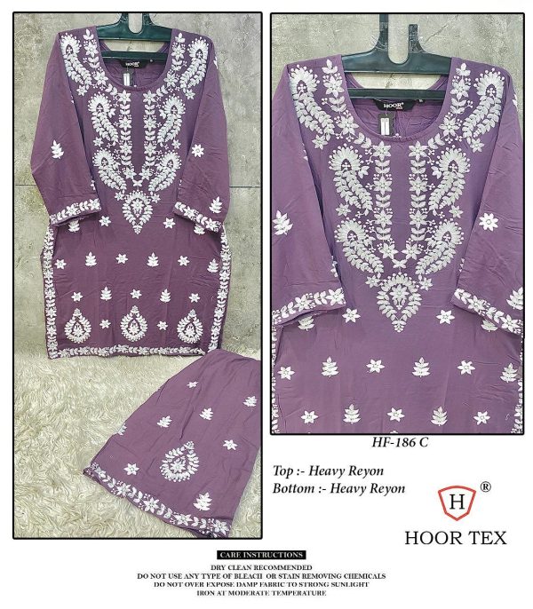 HOOR TEX HF 186 A B C D READYMADE PAKISTANI SUITS