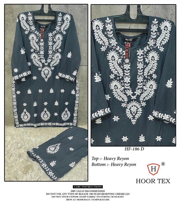 HOOR TEX HF 186 A B C D READYMADE PAKISTANI SUITS