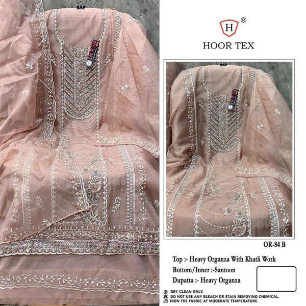 HOOR TEX OR 84 A B C D ORGANZA PAKISTANI SUITS