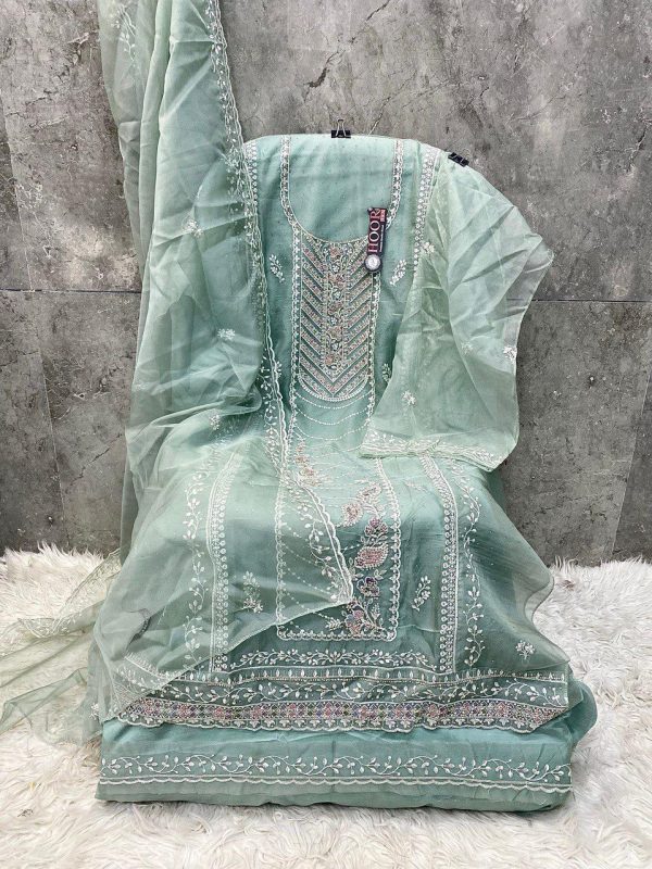 HOOR TEX OR 84 A B C D ORGANZA PAKISTANI SUITS