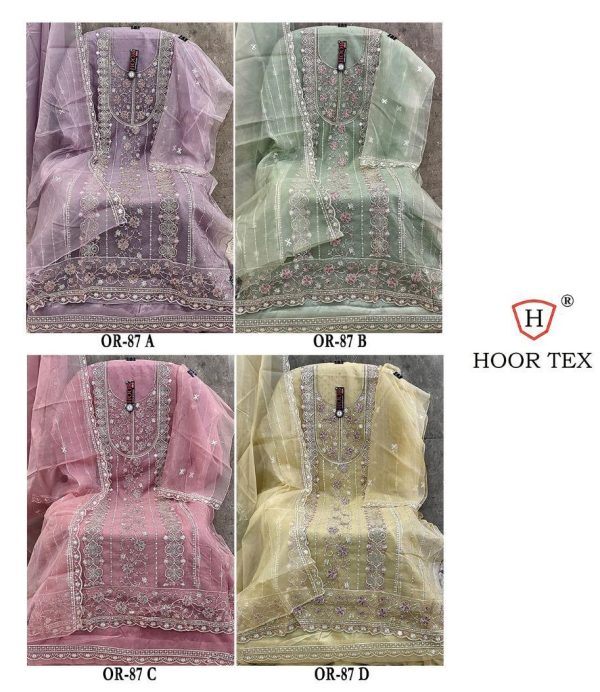 HOOR TEX OR 87 A B C D PAKISTANI SUITS WHOLESALE