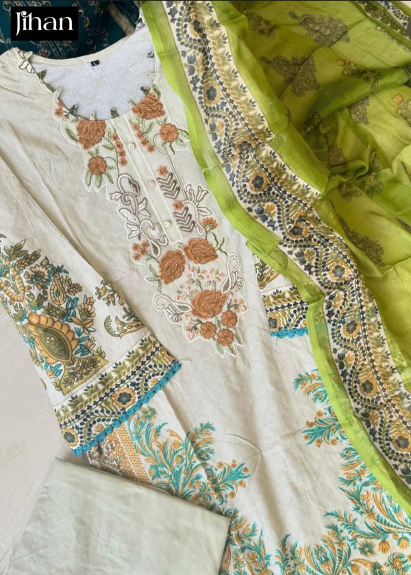 JIHAN 3803 COTTON EMBROIDERED SALWAR SUITS