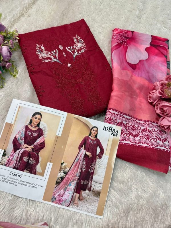 JOHRA TEX JT 177 COTTON EMBROIDERY SUITS