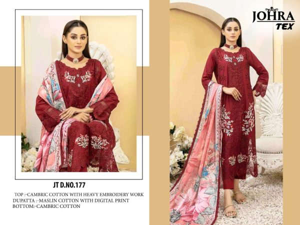 JOHRA TEX JT 177 COTTON EMBROIDERY SUITS