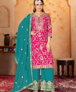 KARMA FASHION KF 1687 B DESIGNER PLAZZO SUITS