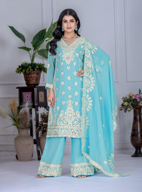 KARMA FASHION KF 1688 C DESIGNER PLAZZO SUITS