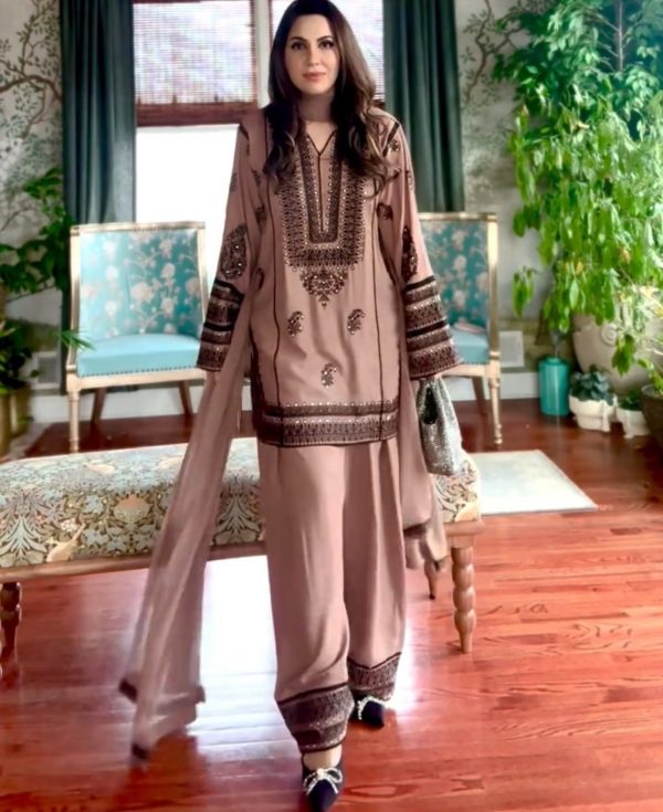 KARMA FASHION ST 214 A NATURAL SILK SALWAR SUITS