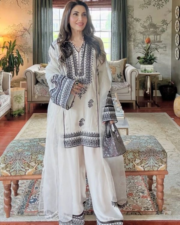 KARMA FASHION ST 214 B NATURAL SILK SALWAR SUITS