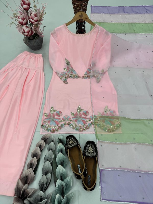 KARMA FASHION ST 216 NATURAL CREAP FARSHI SUITS