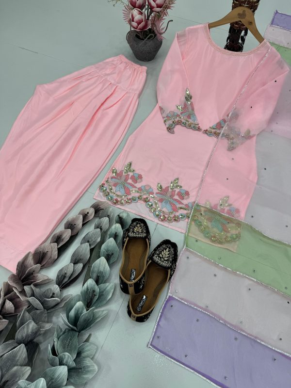 KARMA FASHION ST 216 NATURAL CREAP FARSHI SUITS