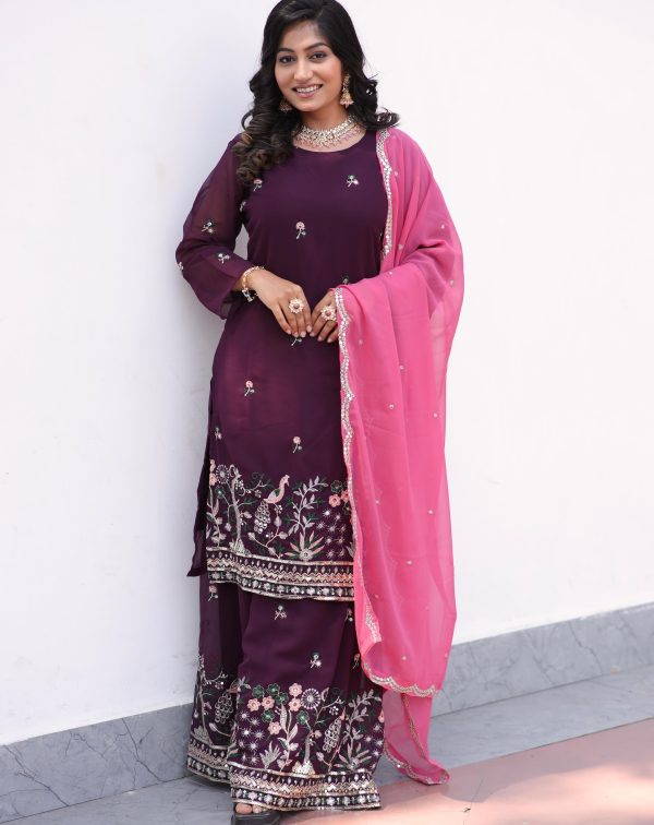 KAVYA FAB KF 3158 B DESIGNER GEORGETTE SHARARA SUITS