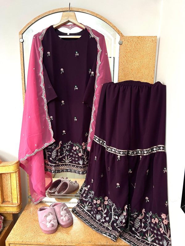 KAVYA FAB KF 3158 B DESIGNER GEORGETTE SHARARA SUITS