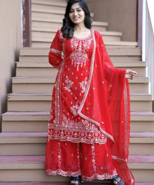 KAVYA FAB KF 3162 B PLAZZO SUITS WHOLESALE