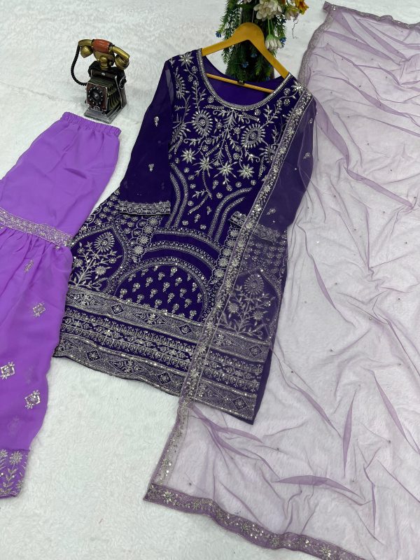 KAVYA FAB KF 3163 DESIGNER SHARARA SUITS WHOLESALE