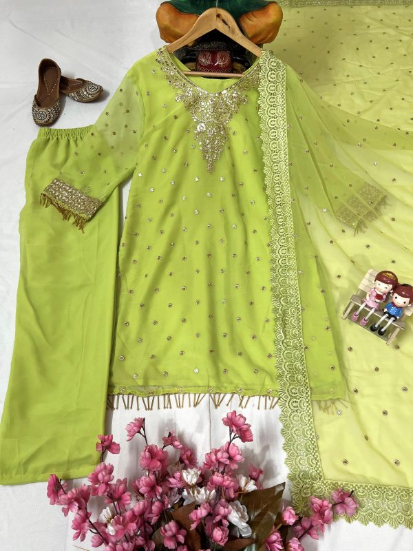 LC 1356 B DESIGNER PLAZZO SUITS WHOLESALE