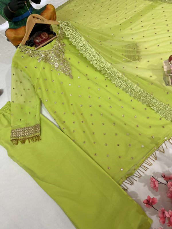 LC 1356 B DESIGNER PLAZZO SUITS WHOLESALE