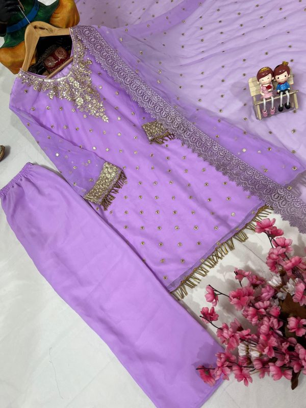 LC 1356 C DESIGNER PLAZZO SUITS WHOLESALE
