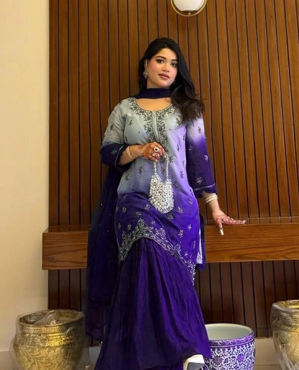 LC 1370 C DESIGNER CHINON SHARARA SUITS WHOLESALE