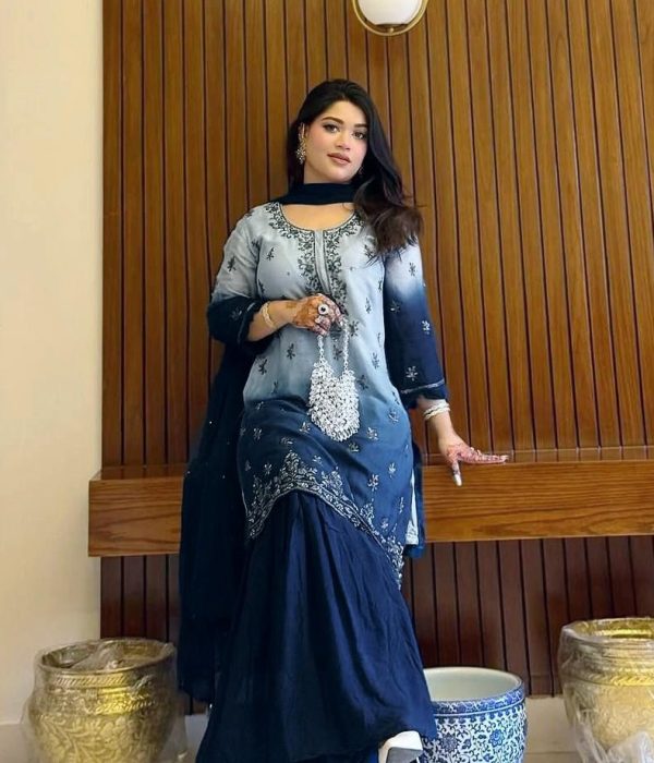 LC 1370 E DESIGNER CHINON SHARARA SUITS WHOLESALE