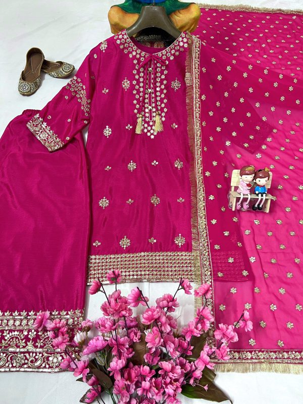 LC 1374 TRENDING CHINON PLAZZO SUITS WHOLESALE
