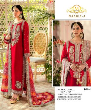 MAARIA A 1074 A TO J PAKISTANI SUITS WHOLESALE