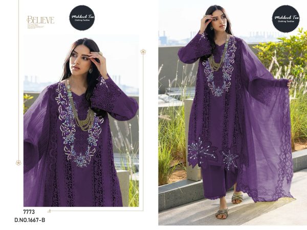 MEHBOOB TEX 1667 B COTTON EMBROIDERED SUITS