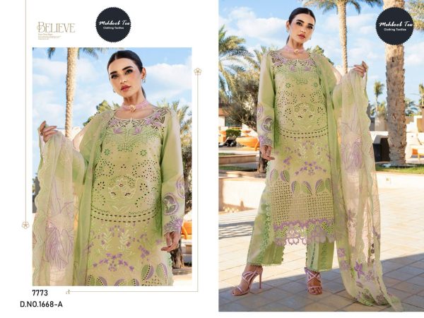 MEHBOOB TEX 1668 A COTTON EMBROIDERED SUITS