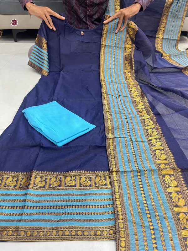 MURTI TRENDS BLUE KANCHI COTTON KURTI ONLINE