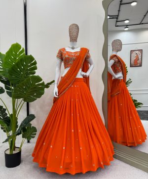 QRC FASHION 317 B DESIGNER LEHENGA SAREE CHOLI