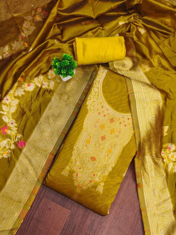 RN SILK MILL CHANDERI SILK SUITS MATERIALS