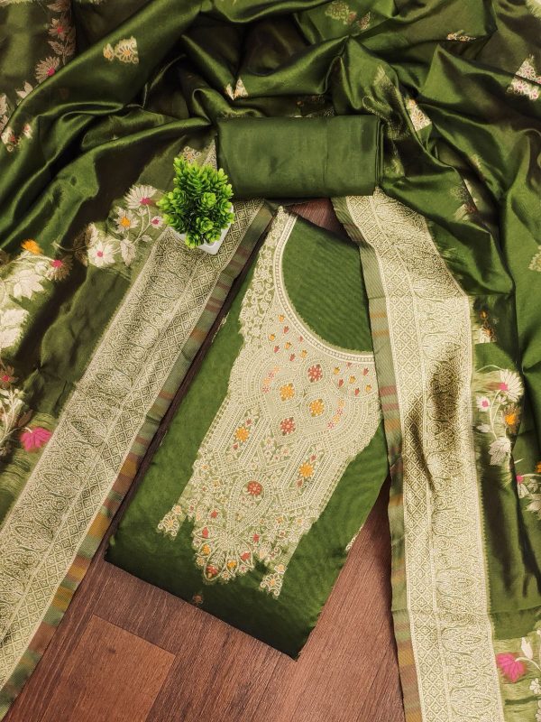 RN SILK MILL CHANDERI SILK SUITS MATERIALS