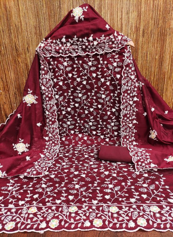 RN SILK MILL HEAVY CHANDERI SALWAR SUITS