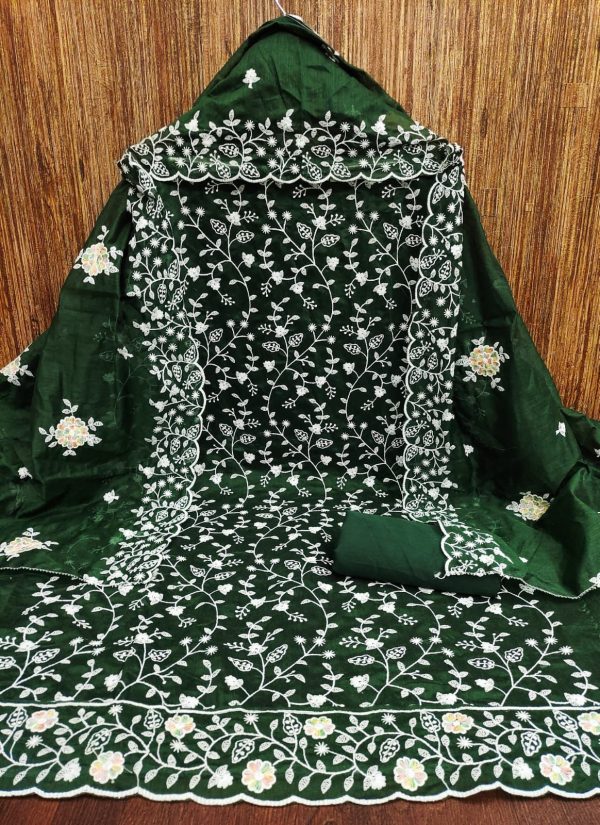 RN SILK MILL HEAVY CHANDERI SALWAR SUITS