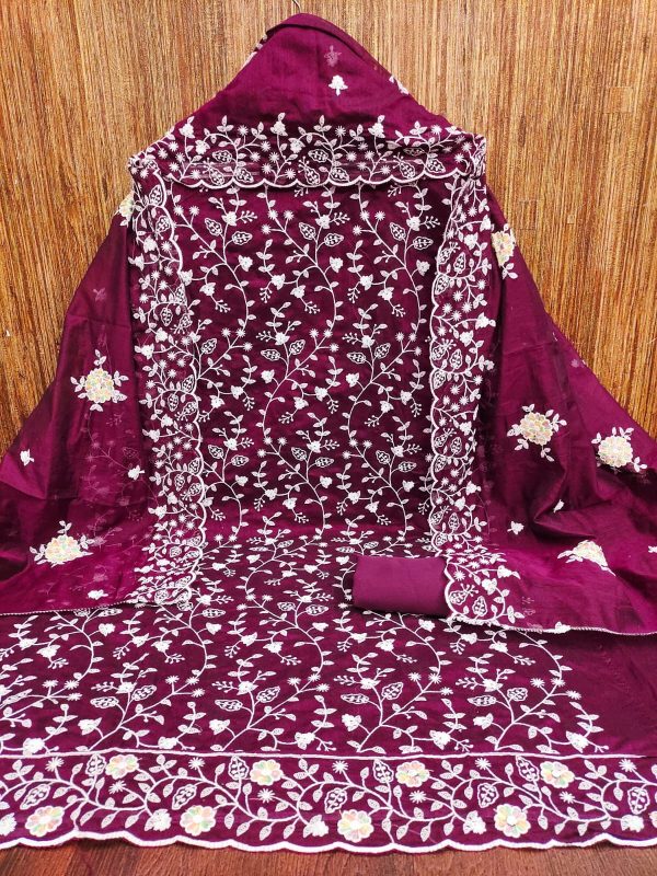 RN SILK MILL HEAVY CHANDERI SALWAR SUITS