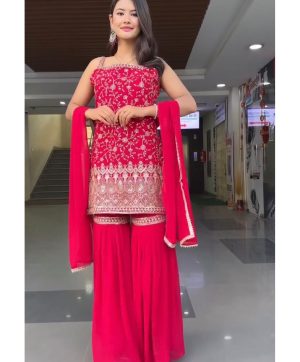 RTC FASHION 5855 A DESIGNER SHARARA SUITS ONLINE
