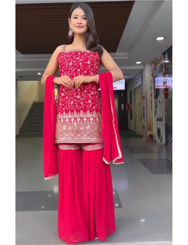 RTC FASHION 5855 A DESIGNER SHARARA SUITS ONLINE