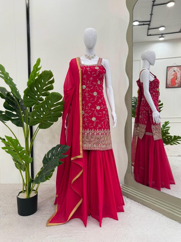 RTC FASHION 5855 A DESIGNER SHARARA SUITS ONLINE