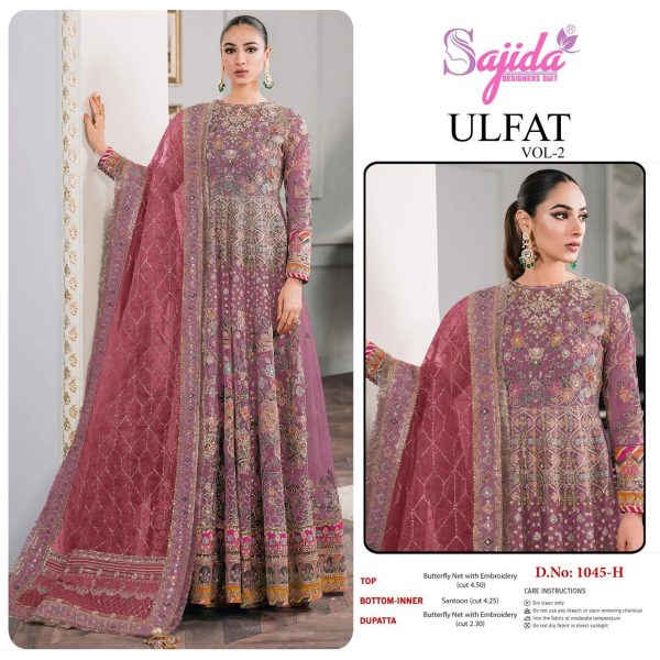 SAJIDA DESIGNERS 1045 H ULFAT VOL 1 SALWAR SUITS
